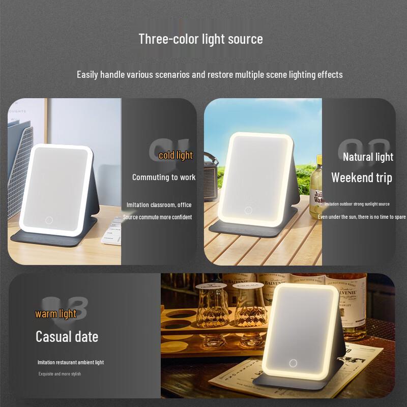 Men's Portable Folding Desktop Mirror