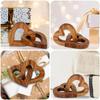 Adorno de Corazón de Madera Corazones Entrelazados Regalo Conmemorativo de Amor Corazón Interconectado Recuerdo para Parejas para Aniversario Día de San Valentín G