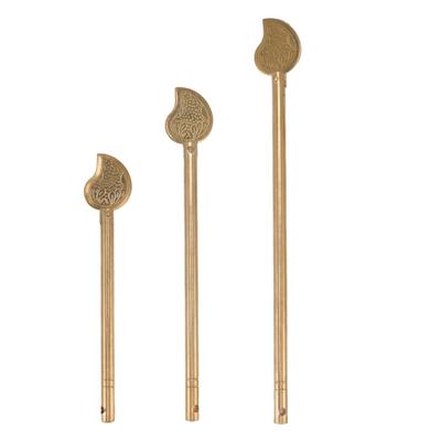 3 Pezzi Chiave Latch per Armadio a Forma di Foglia Perni di Blocco per Armadi Ottone Latch Bolt Cinese per Mobili Domestici
