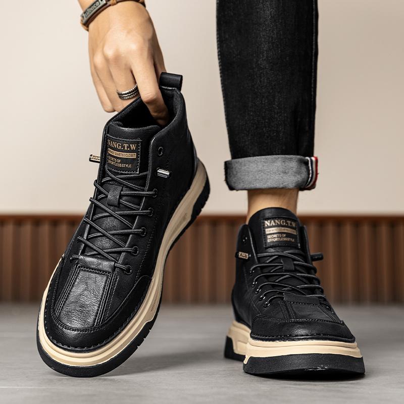 Fashion Men's Snow Boots lace up high top Sneakers Super Warm Plush Women Boots Outdoor Non-slip Hiking Boots Work warm Shoes men