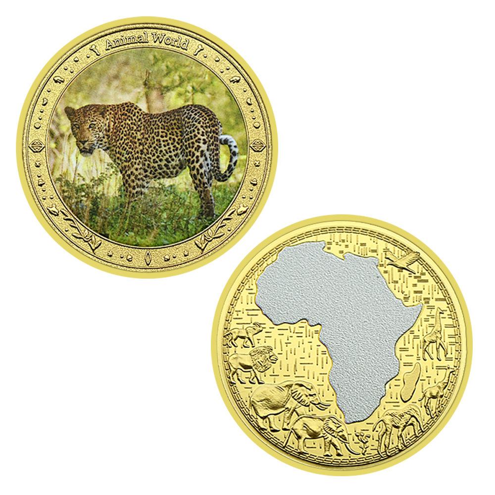Six Colored Animal Collection Commemorative Coins, Collection Gifts, Commemorative Medals, and Badges, Gift Box Set