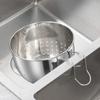 Kitchen Helper Sink Drain Basket Multifunctional Stainless Steel Storage Drying Rack Hanging Type Filter Storage Shelf