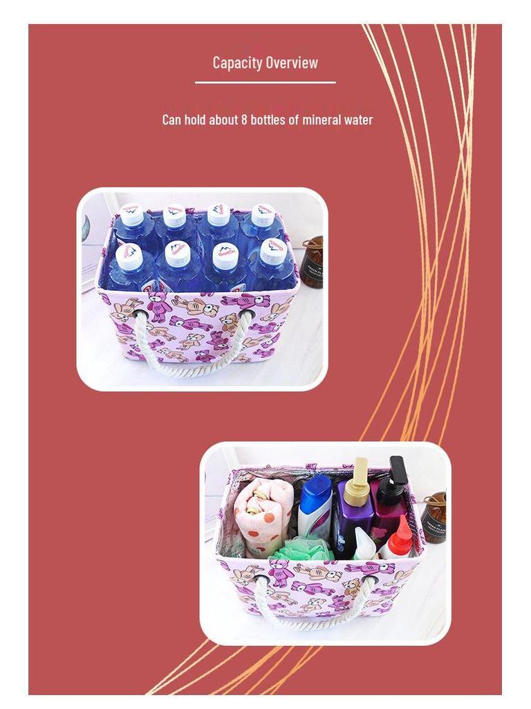 Portable Shower Caddy Toiletry Bag for Men & Women - Travel Bath Storage Basket