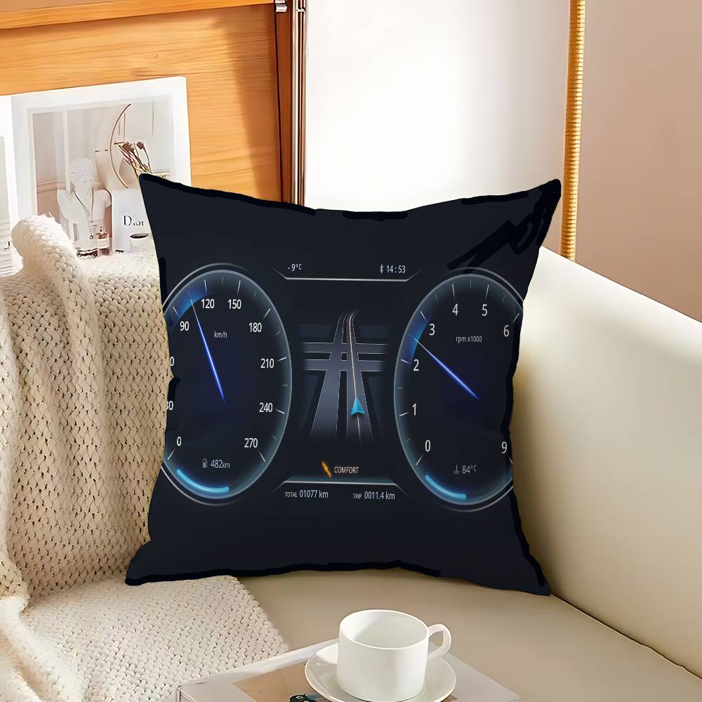Car Dashboard Pattern Cushion Cover Pillow Cover Decor Pillowcase Printed Cushion Case for Couch
