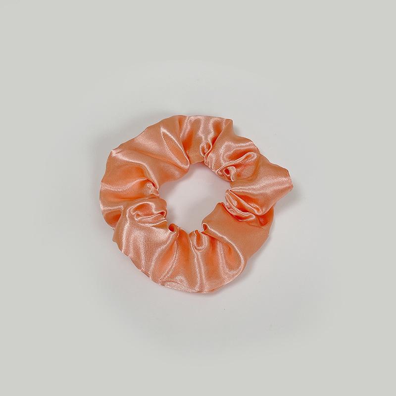 European-American Satin Pleated Hair Tie - French Minimalist Design