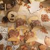 15-Sheet Retro Brown Plant Leaf Specimen Stickers, Decorative for Journal Collage & DIY Crafts