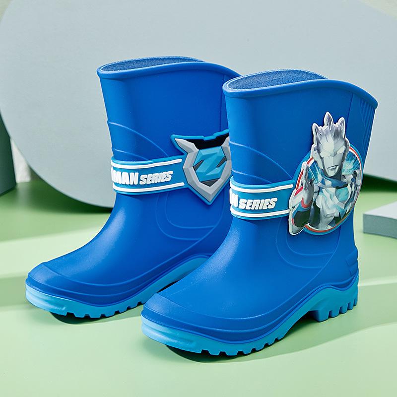 Tiga Children's Rain Boots Boys' Rain Boots Toddler Baby Lightweight Water Shoes Non-Slip Water Boots Kids' All-Season Rubber Shoes
