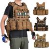 Lightweight Tactical Quick Release MOLLE Plate Carrier Vest - CP