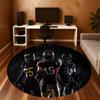 1pc Football Players Pattern Office Round Rugs, Under Chair Round Rugs for Living Room, Bedroom, Bathroom Decoration Carpet 091881