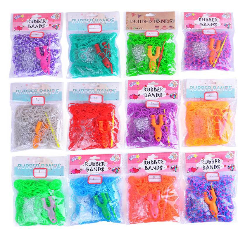 600-Piece Kids Rainbow Rubber Bands DIY Bracelet & Building Set - Educational, Colorful, Handmade Weaving Toy