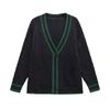 Women's PB&ZA 2024 Autumn/Winter Cable Knit V-Neck Cardigan