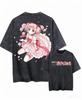 T-shirt Unisex Girocollo Manica Corta Stampa Grafica Lavata Stile Harajuku Puro Cotone Neutro Puella Magi Madoka Magica