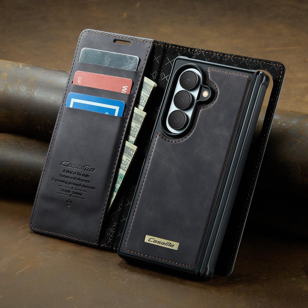 Custodia a Flip in Pelle per Samsung Galaxy Z Fold 8 Ultra Cover per Telefono con Supporto Slot per Carte e Contanti Custodia Bumper(Forte Magnete Posteriore)