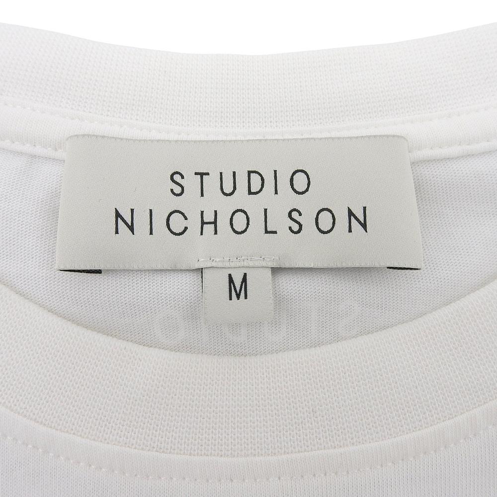 STUDIO NICHOLSON Excellent condition cotton short sleeve T-shirt, men's white, size M tops M whiteUsed