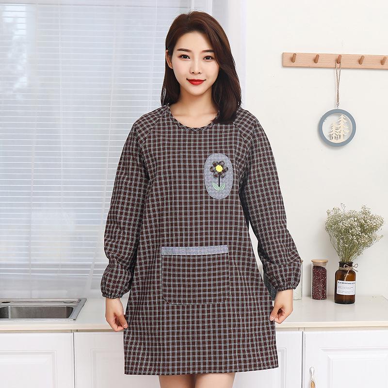 2024 New Style Long-Sleeved Apron for Women - Perfect for Cooking, Chores, and Work