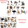 DIY Safari Animal Wall Stickers for Kids Room Decor Tiger Elephant Zebra Tropical Rainforest Savanna Nursery Decals Christmas Gifts