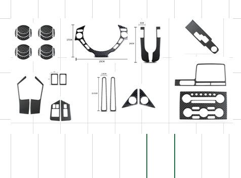 Suitable for Nissan Nissan GTR R35 interior modification gear gear gear panel carbon fiber decorative sticker accessories