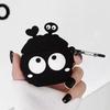 Black Silicone Earphone Case For AirPods 4 3 2 1 Pro2 Cover TPU Headphone Charing Box For AirPods Pro 2 2nd 4th Cases With Hook