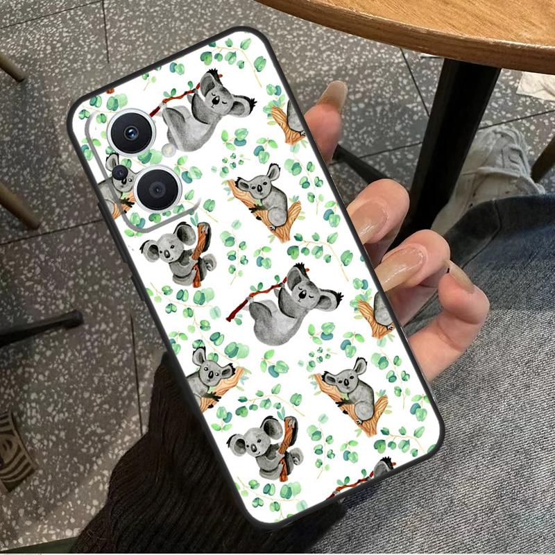 Koala and Eucalyptus Case For OPPO Reno 10 Pro 4 5 6 7 8 Lite 8T 4Z 5Z OPPO Find X5 Lite X2 X3 Neo X6 Pro Cover
