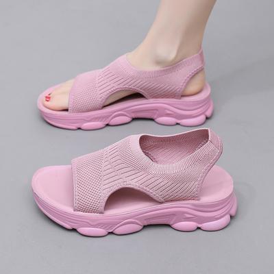 Fashion Mesh Women Sandals Female Summer Shoes 2025 Classic Breathable Slip On Sport Sandals Open Toe Platform Shoes Zapatillas De Mujer