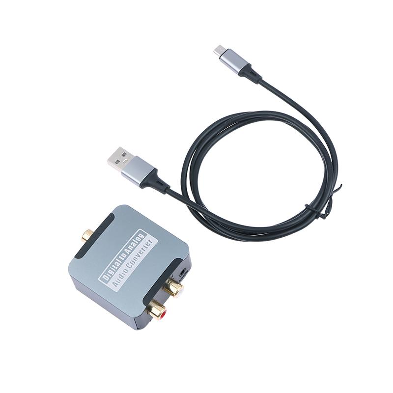 Digital To Analog Converter Dac Audio Optical Toslink Spdif Coaxial Input To L/R 3.5Mm Rca Jack Headphone Amplifier Output