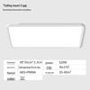 Liangtu Modern LED Square Ceiling Light with Crystal Design