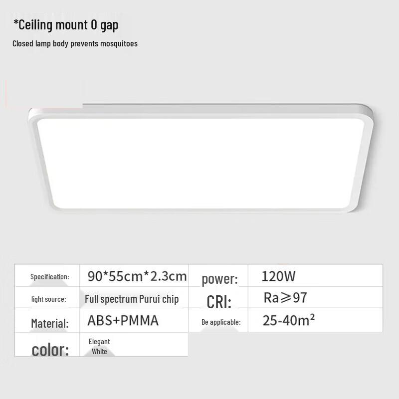 Liangtu Modern LED Square Ceiling Light with Crystal Design