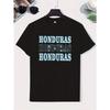European Size Honduras Trendy Print Men's Short-Sleeved T-Shirt, Casual Summer Round Neck, Fashion Style Top