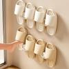 1pc Driller Free Easy Mounting Wall-mounted Slipper Rack - Thick Steel Bathroom Shoe and Towel Storage Rack, Practical Hooks