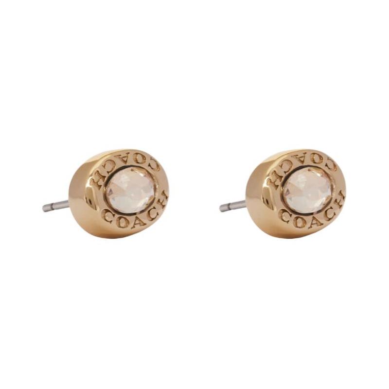 COACH Original design brass earrings for women yellow