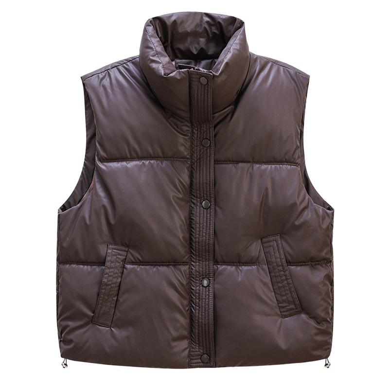 Thickened Sheepskin Down Cotton Vest for Autumn and Winter Women's Vest Jacket