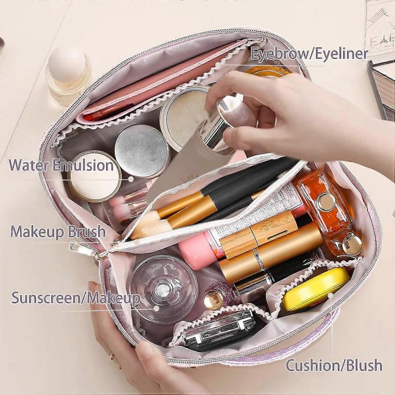 Reis Cosmetische Tas Met Grote Capaciteit Draagbare Reis Make-up Tas Waterdichte Leren Make-up Tas Voor Vrouwen Cosmetica, Accessoires En Toiletartikelen