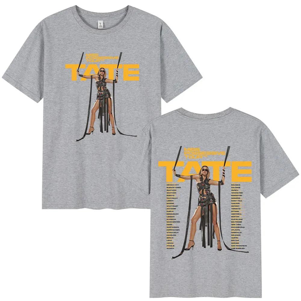 Miss Tate McRae Possessive Journey 2025 New T-shirt Men's Harajuku O-neck short-sleeved T-shirt Cotton casual T-shirt