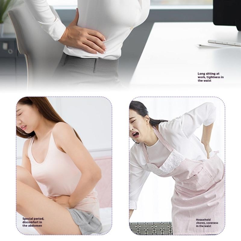 Rechargeable Heating Massage Belt With Quiet Operation Multiple Mode For Office Travel Home Use Comfortable Design