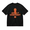Men's Breathable Classic T-Shirt Bold Text Statement Design Tee Black Cotton