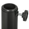 Concrete parasol base, parasol stand with steel tube, round parasol holder, for balcony, terrace, garden, black