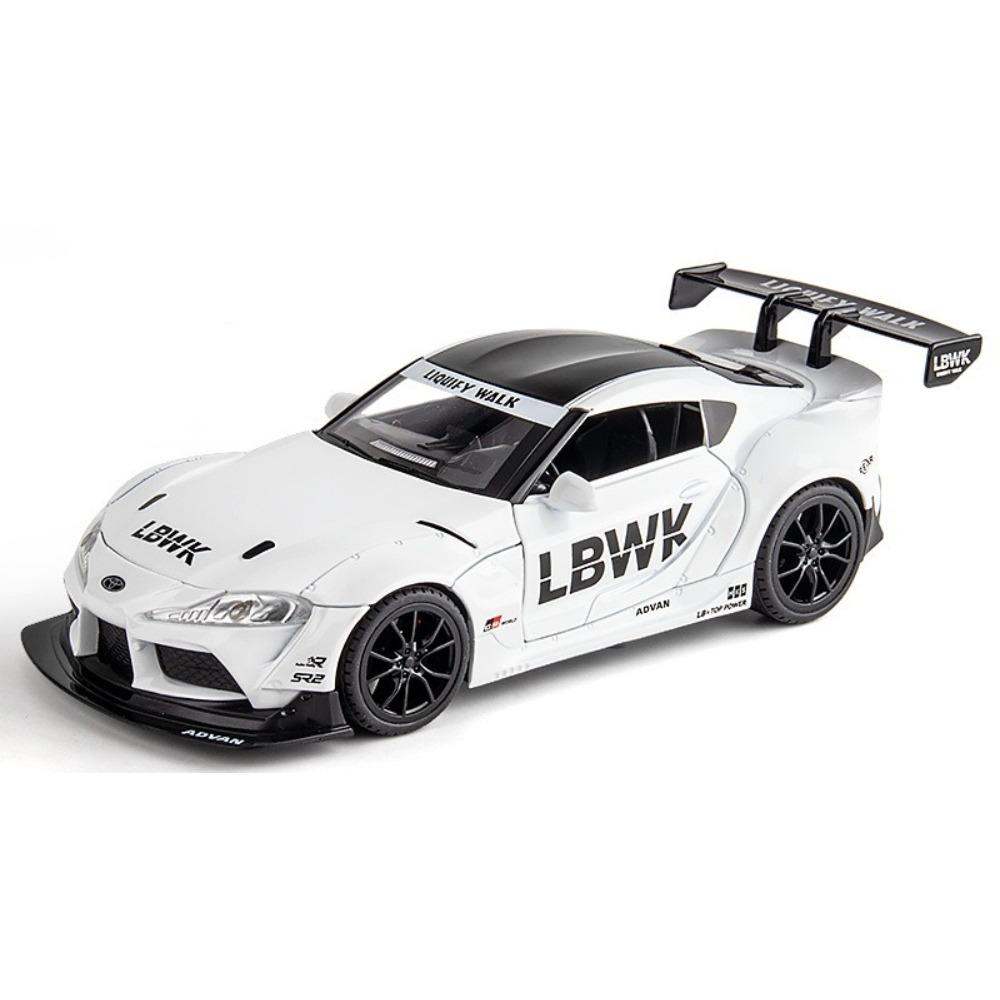 1/22 Toyota GR-Supra Alloy Car Model, Car Model Children's Toys, Simulated Sound and Light Sports Car Boy Gift Ornaments