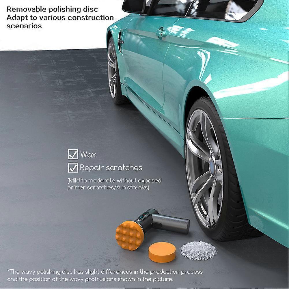 Cordless Car Polisher 4000mAh Rechargeable Polisher with 3pcs Polishing Accessories For Floor, Car Waxing, Glass Polishing