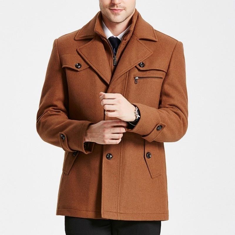 down lined wool coat