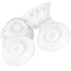 4Pcs Tone Control Knob Transparent Bell Volume Musical Instrument Accessories forGuitar BassWhite with Gold Letter