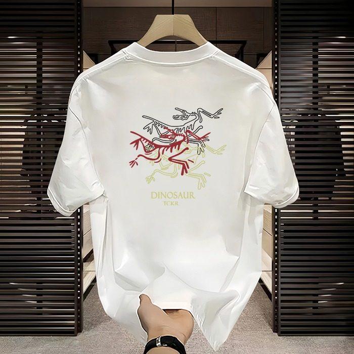2026 New Men's Light Luxury Pure Cotton T-shirt Summer Men's and Women's Fashionable Casual Breathable Short Sleeved Shirt