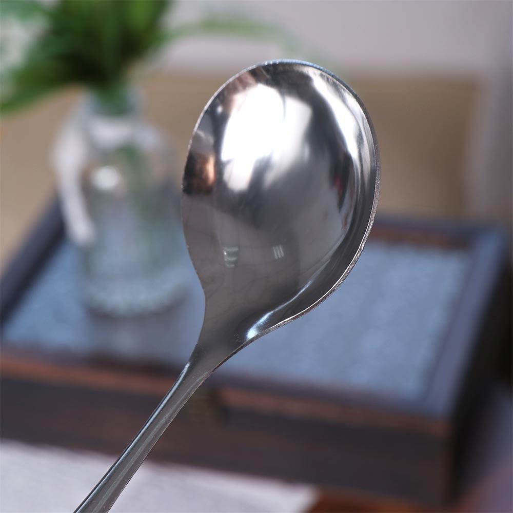 Thick-Handled Stainless Steel Spoons Durable Serving Spoons Long-Lasting Soup Spoon  Restaurant