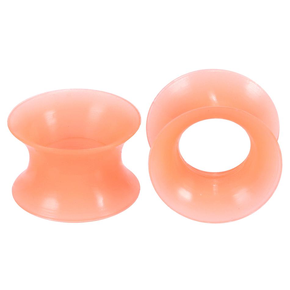 2 Stück Silikon Ohrstöpsel und Tunnel Ohrpiercings Ohrstecker Verschraubter Ohrdehner Ohr-Expander Körperschmuck Piercings