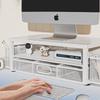 2-Tier Mesh Monitor Riser Stand with Storage Drawer