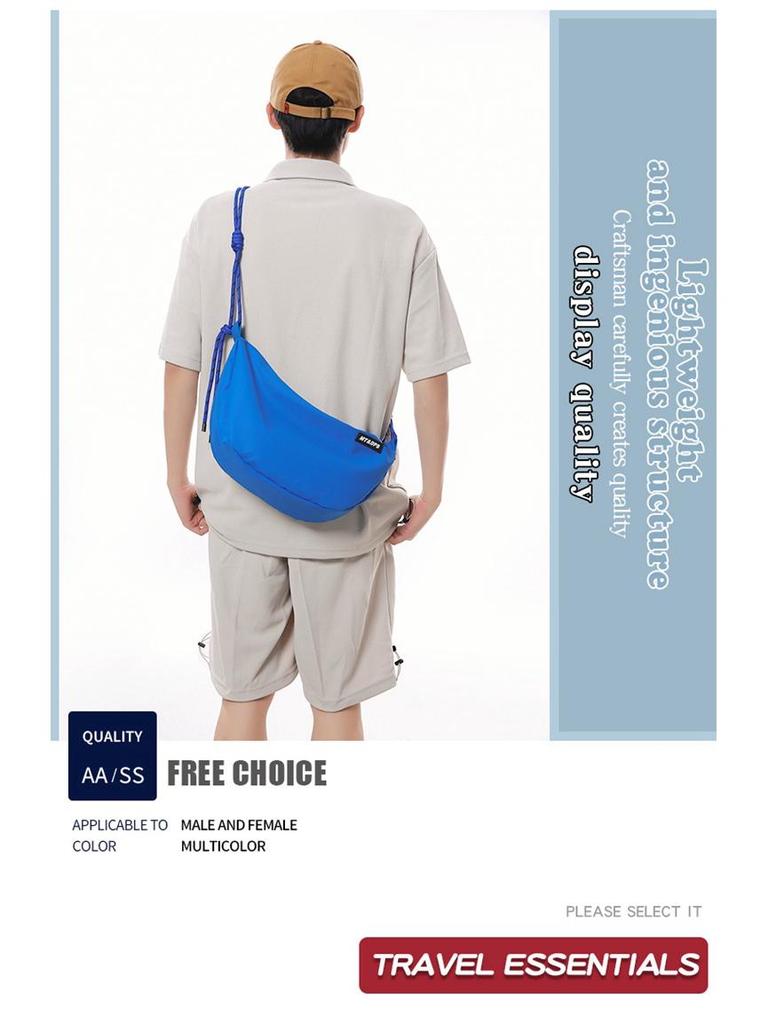 Damska Wszechstronna Torba Crossbody z Nylonu 2024 - Modna Torebka na Ramię w Stylu Pierożka