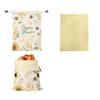 Cotton Beeswax Bread Bags Lock Closure Removable Inner Bag Sourdough Bread Bag Bread Pattern 43x33 Bread Storage Bag for Baking
