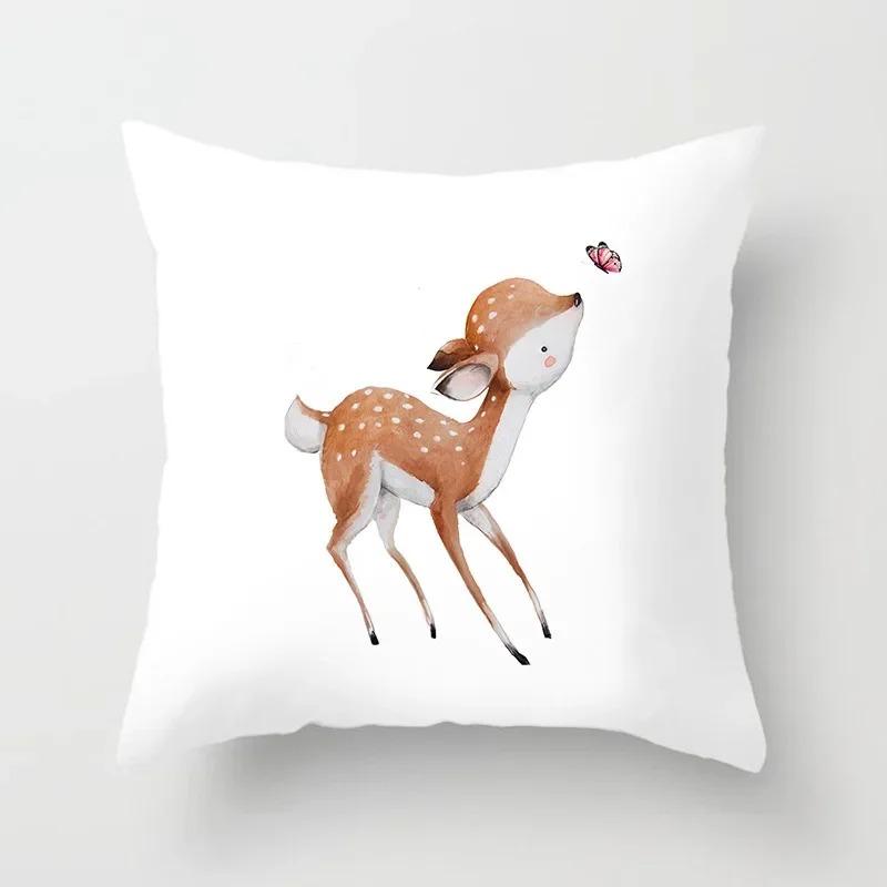 Cute Cartoon Panda Print Pattern Cushion Cover Pillow Cover Living Room Sofa Decoration Home