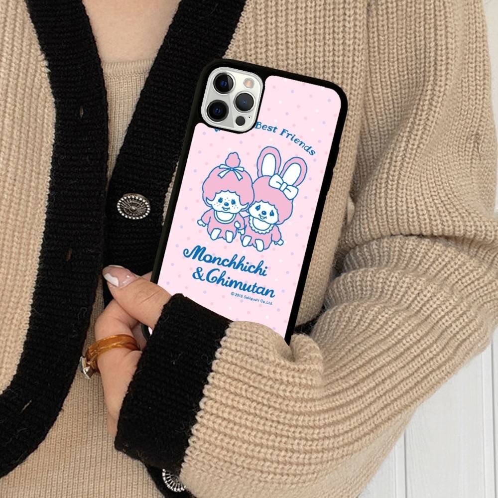 

Cute M-Monchhichi Fashion PC+TPU Shockproof Protective Phone Case For IPhone17 14 15 16 Pro Max 13 12 11 17 Air iPhone 16