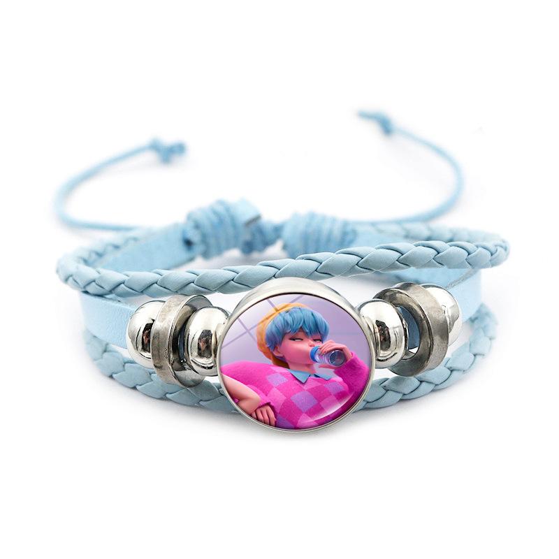 KPop Demon Hunter Bracelet Cartoon Anime Cosplay Bracelet Woven Rope Chain Pendant Fashion Accessories Girl Peripheral for Fans