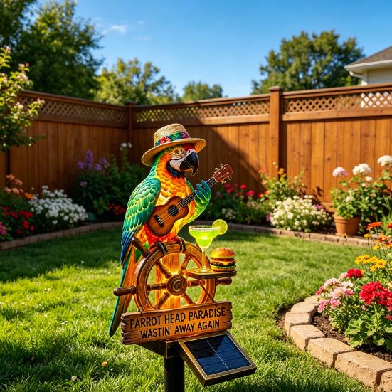 Solar Parrot Garden Light LED Solar Powered Tropical Bird Pathway Light Outdoor Waterproof